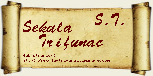 Sekula Trifunac vizit kartica